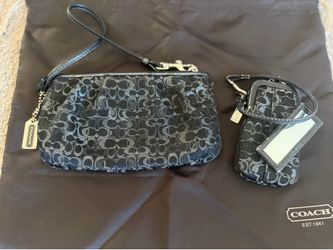 Coach Y2K Lurex Signature Kisslock Wristlet Lipstick Purse Charm Case and Wristlet