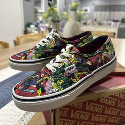 Boys Girls Vans Off The WALL Era X Marvel Comics Kids Sneaker US Size 2.5 NWOB