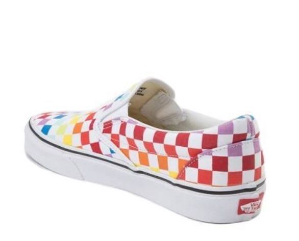 vans slip ons rainbow