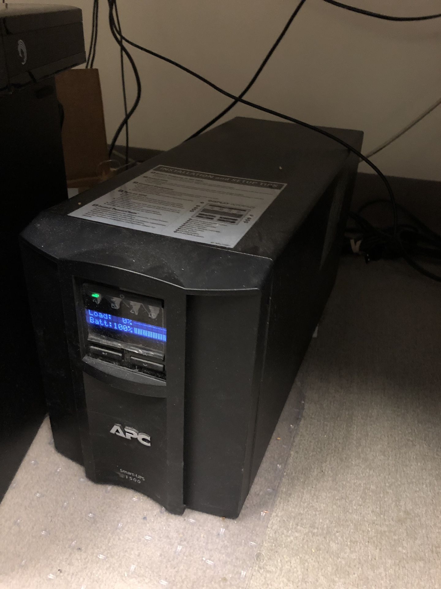 APC smart-UPS 1500 battery back up universal power supply
