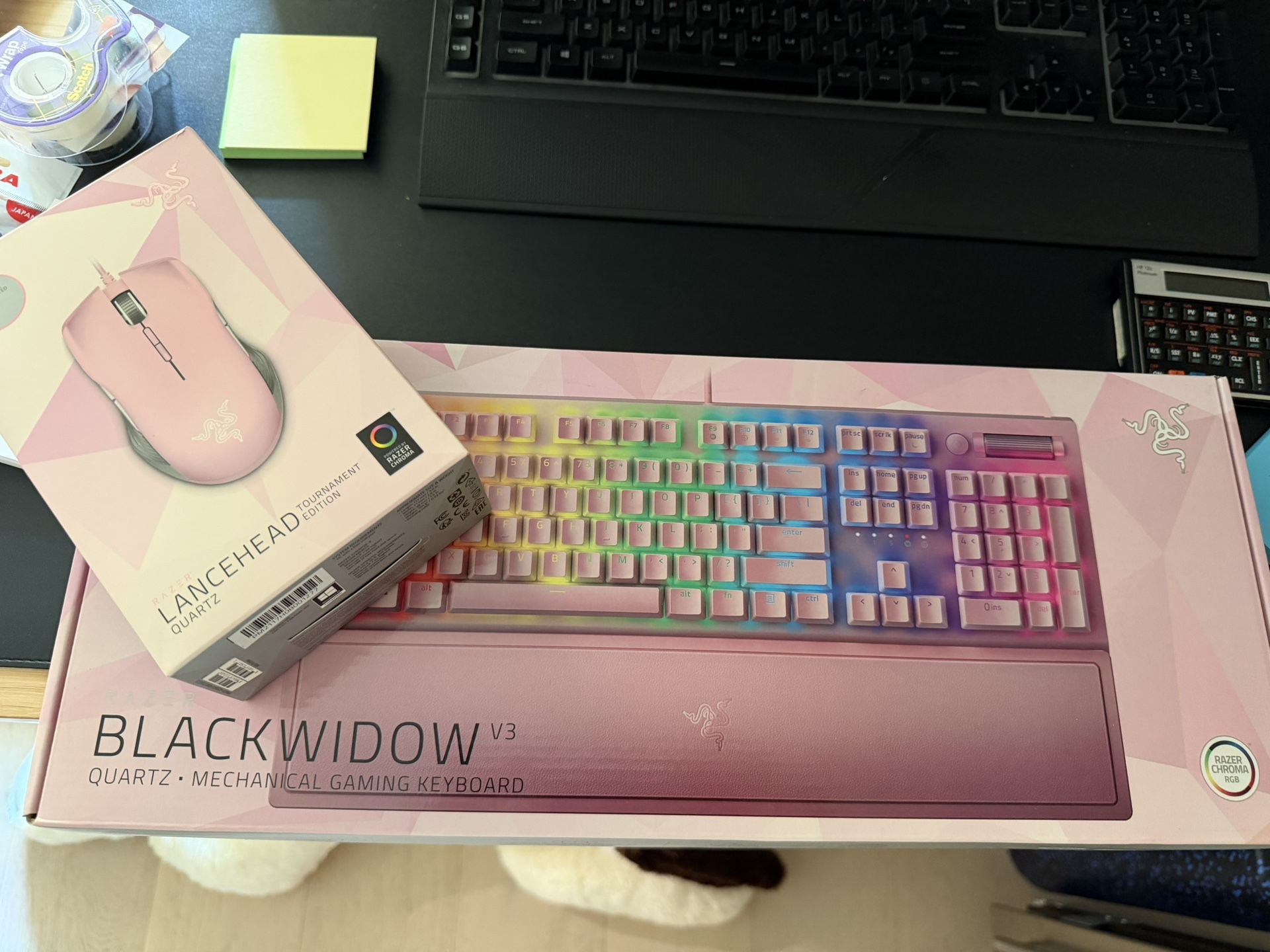 Razor Black Widow Keyboard And Mouse Set PINK