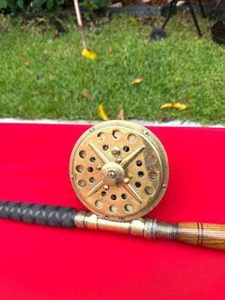 Vintage Trolling Rod Paired With Pflueger Pakron 3178 Big Game Reel - Stunning Wall Decor