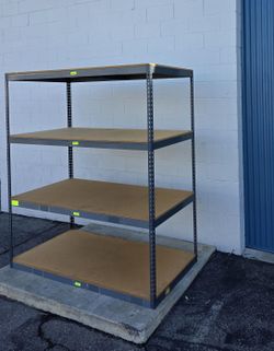 Industrial Racks 72 in W x 48 in D Used Heavy Duty 4 Tier Storage Shelving Delivery Available