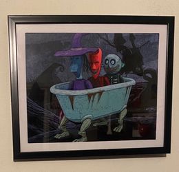 Custom Art Piece Of Trick Or Treaters From Nightmare Before Christmas Lock Shock