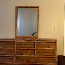 Free Dresser With Mirror And 9 Drawers