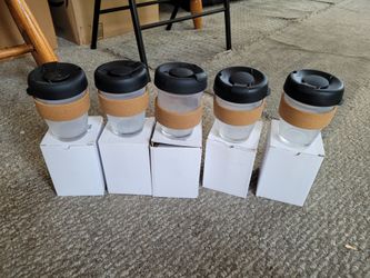 New glass keep cup reusable coffee mug