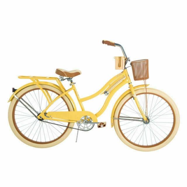 huffy nel lusso classic cruiser bike yellow