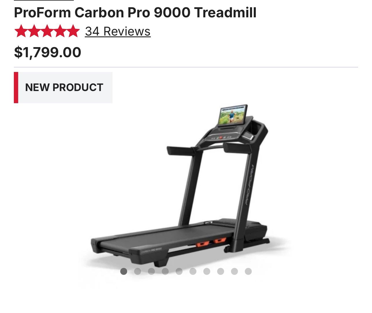 Proform Carbon Pro 9000 Treadmill - iFIT