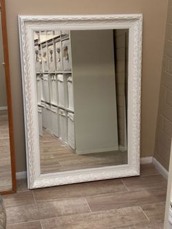✨ Large Ornate White Wall Mirror ✨