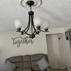 Ceiling Lamp And Coffee Table