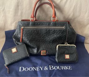 Authentic Dooney & Bourke handbag, wallet and coin purse