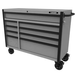 Husky Heavy-Duty 52 in. W x 20 in. D 9-Drawer Matte Gray Rolling Tool Cabinet