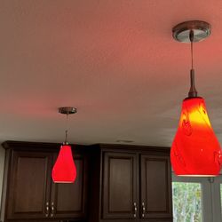 Two Ceiling Hanging Lights 