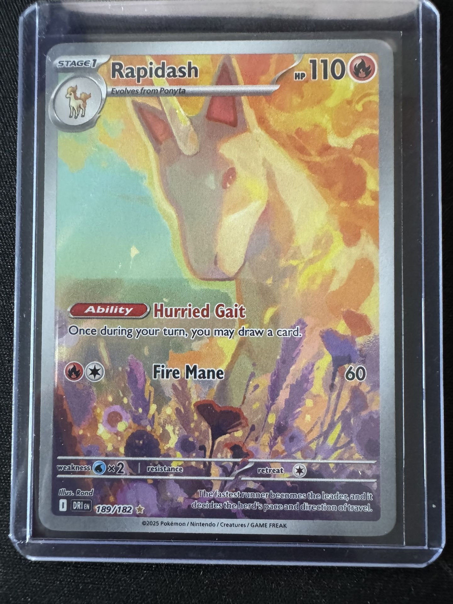 Rapidash Pokemon Card - DRI 189/182