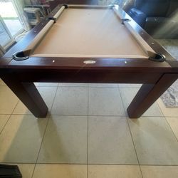 Pool Table With Matching Dinning Top ( Free Delivery & Set Up & New Color Felt Of Your Choice )  