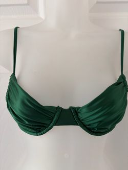 Emerald Green Satin Bikini top