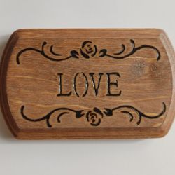 Pyrography LOVE Sign