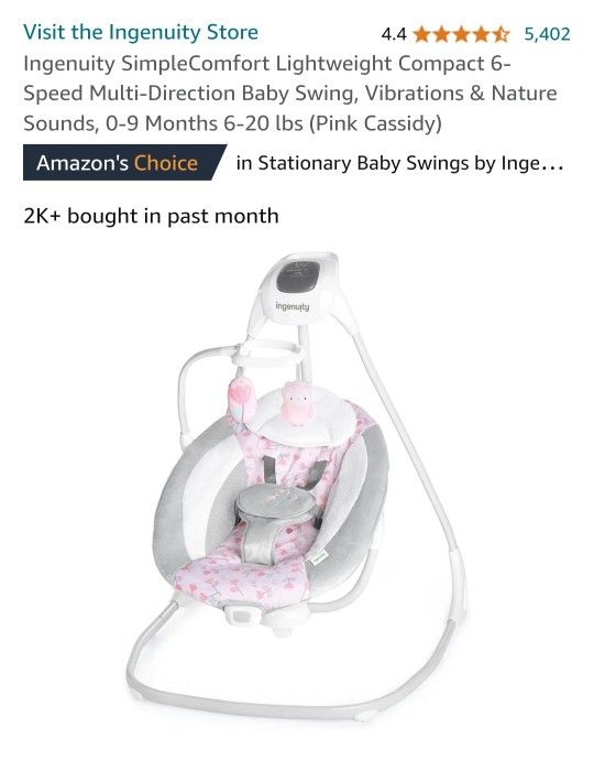 6 Speed Multi-direction Baby Swing