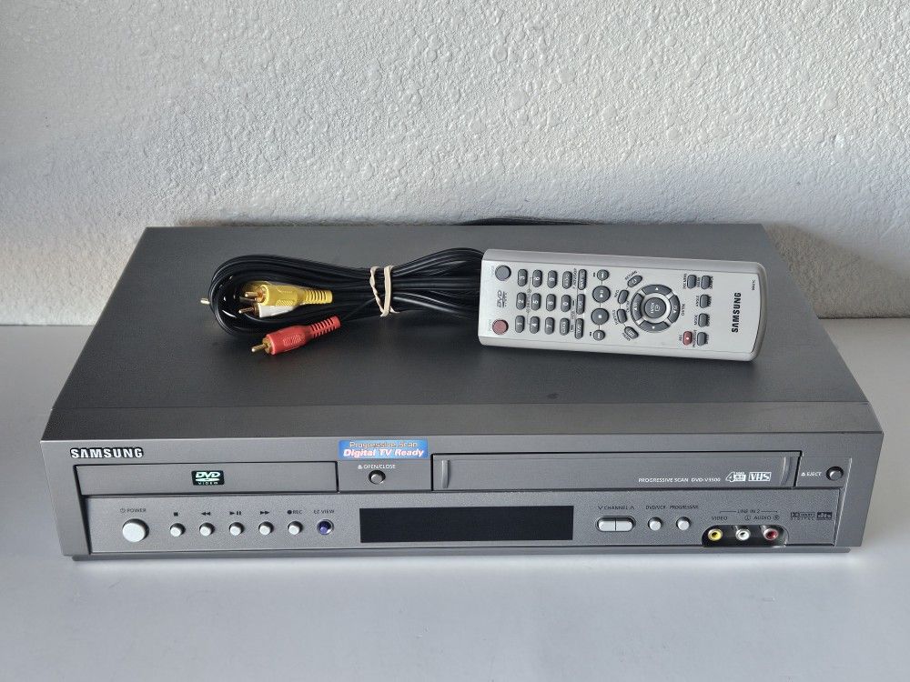 Samsung DVD-V3500 DVD-VCR VHS Recorder Combo Player With Remote & AV Cables