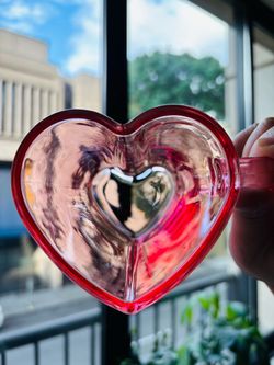 Heart shaped glass with handle