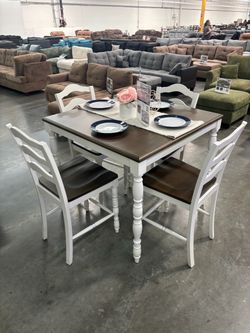 Counter height dining table set