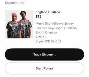 Palace Nike England Dri Fit Football Jersey size XL