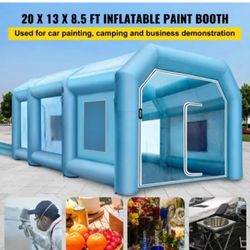 Inflatable Paint Booth, 19.69x13.12x8.53 ft Spray Paint Booth, Powerful 750W+350W Blowers Inflatable Spray Booth with Air Filter System, Car Paint Boo