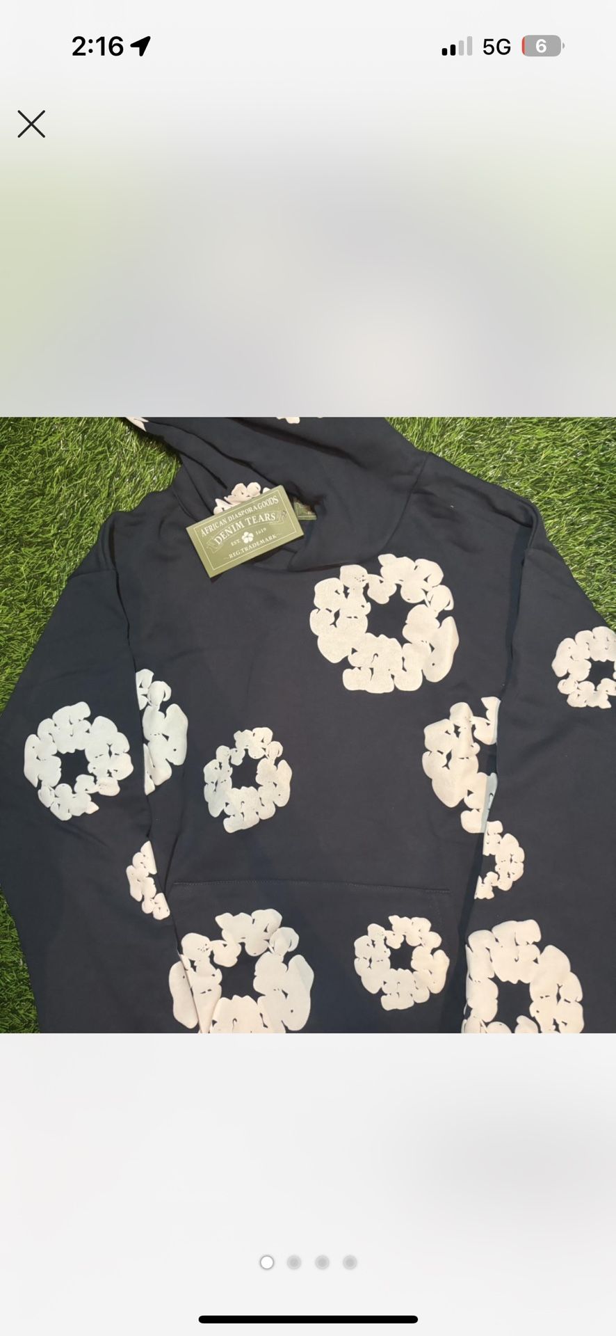 Navy Blue Denim Tears Hoodie