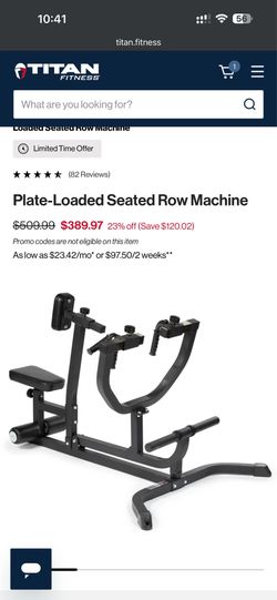 Seated plate loaded row machine