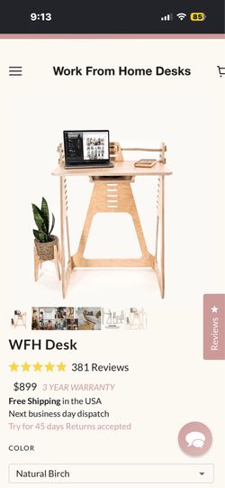 Work from home wooden desk
