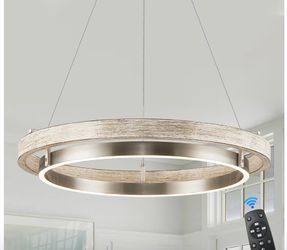 24”LED Weathered Ring Chandelier
