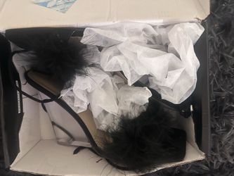 Black Fashion Nova dream body fur heels
