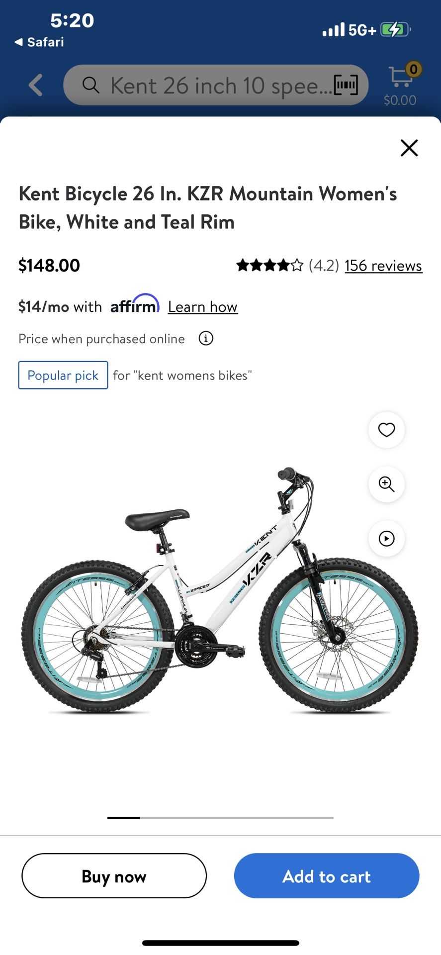 Kent 26 kzr mountain bike