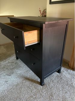 Black IKEA Hemnes Dresser