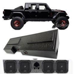 NEW FULL BASS PACKAGE KICKER AUDIO INSTALLED FIT JEEP GLADIATOR
