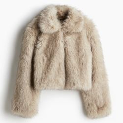 H&M Cropped Fluffy Jacket