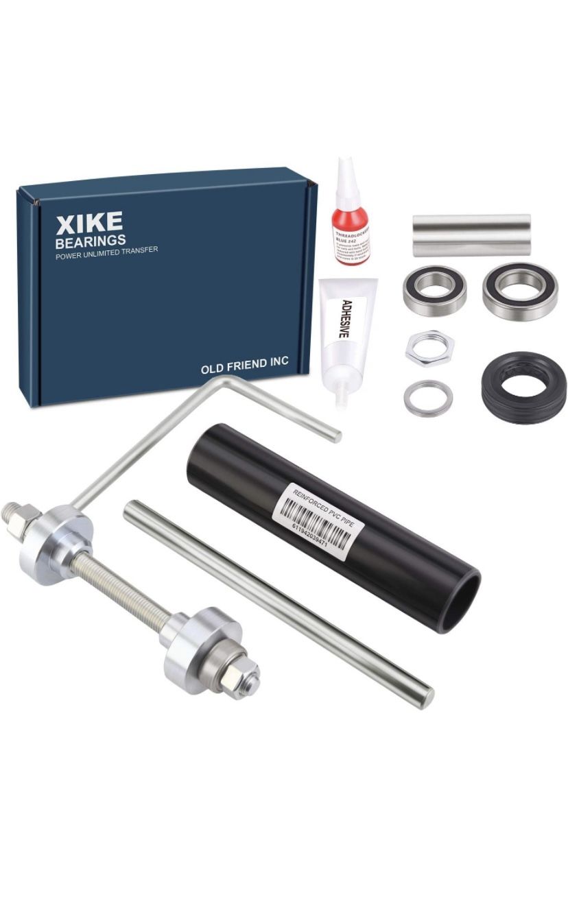 XiKe W10447783 & W10435302 Washer Tub Bearing and Installation/Removal Tool Kit, Replacement for Whirlpool and Maytag 2119011, 2118925, W10435274, W10