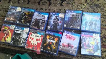 12 Playstation 4 games $15 each or all of them for $120