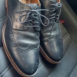 J. Murphy By Johnston & Murphy Mens Balck Leather Oxford Shoes 9.5 