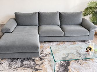 Sofa gray velvet