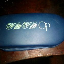 OP Ocean Pacific Eyeglasses Case - Navy Blue, Hard Plastic Case - 