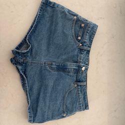 Edikted jean shorts size Large color blue