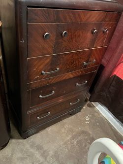 Vintage Art Deco Tall Chest of Drawers