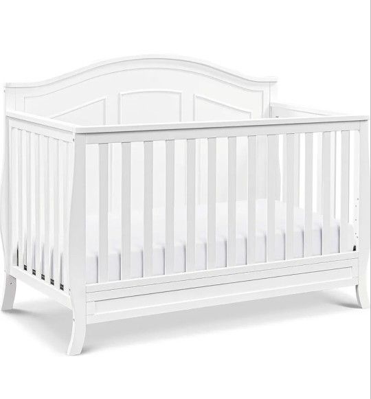 4-in-1 White Wooden Convertible Crib