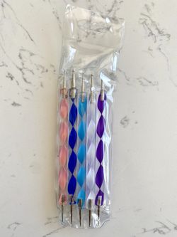 Nail art dotting tool, pack of 5, dual end and various sizes