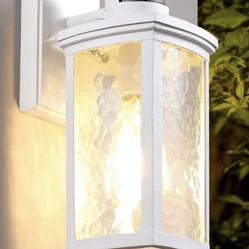 Karuoshirui Motion Sensor Lights - White Porch & Wall Lights, Modern Exterior Fixtures For Front Door & Garage, Dusk To Dawn Outdoor Lighting  New in 