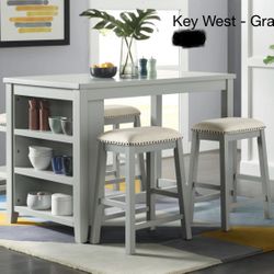 5-piece Counter Height Table Set (table And 4 Stools)