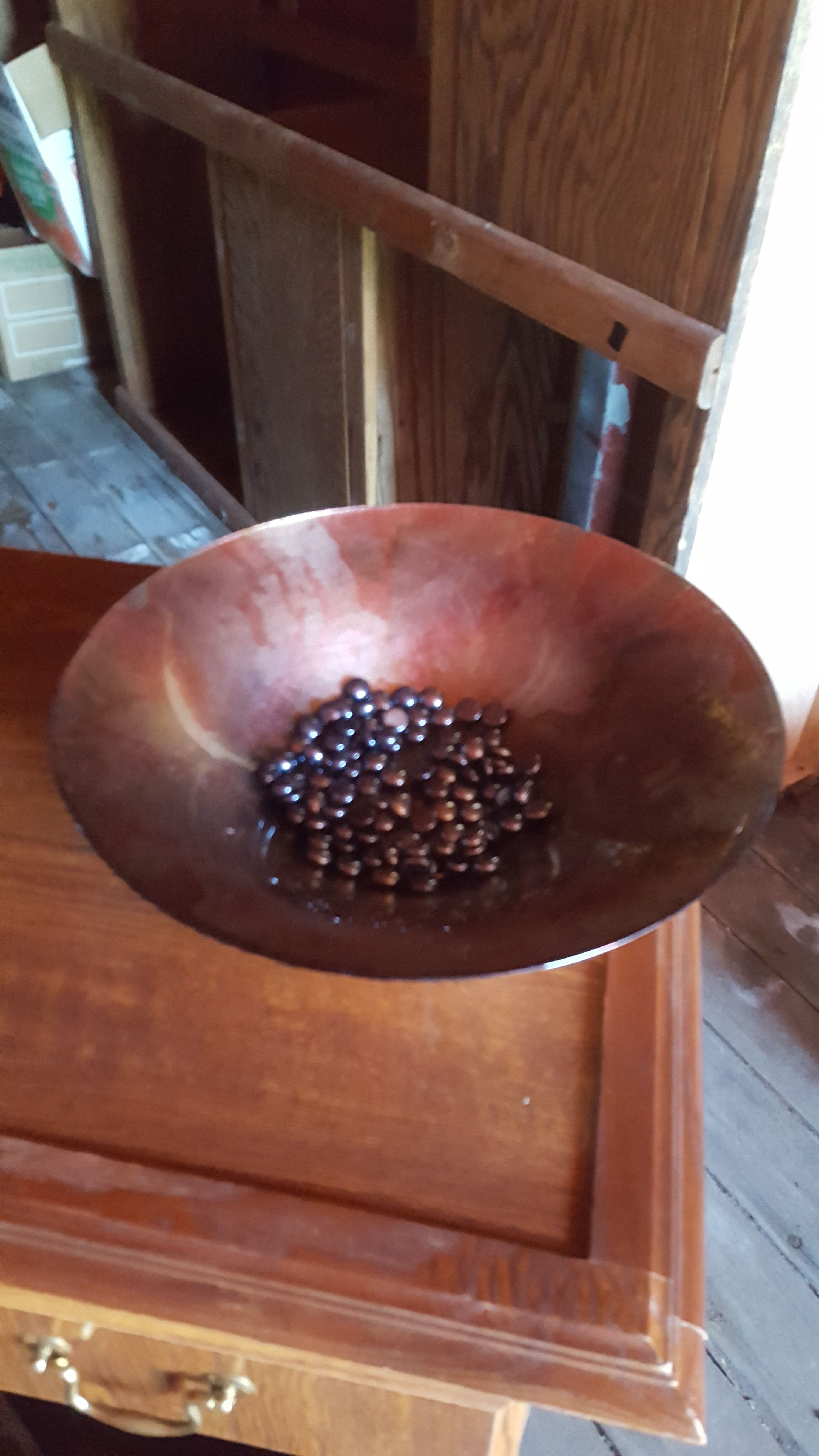 Beautiful glass bowl for your decor like new been in storage sell for over 40. Asking 12