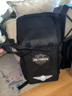Harley Davidson Expandable Motorcycle Sissy Bar Bag Weather Resistant Travel Luggage