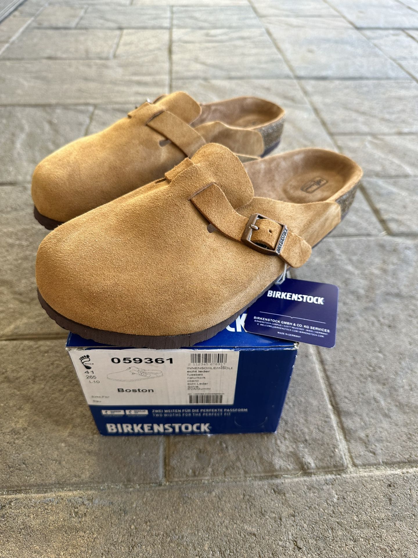 New Birkenstock Boston Clog Mink Suede Leather Size Eur 41 Sandals Mens 8  Womens 10 Arizona for Sale in Anaheim, CA - OfferUp